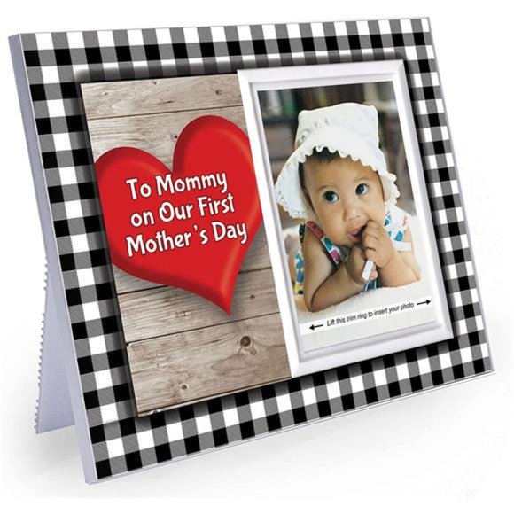 To Mommy on Our First Mother's Day Picture Frame | Holds 3.5” x 5” Photo - Picture 2 of 5